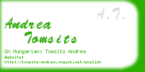 andrea tomsits business card